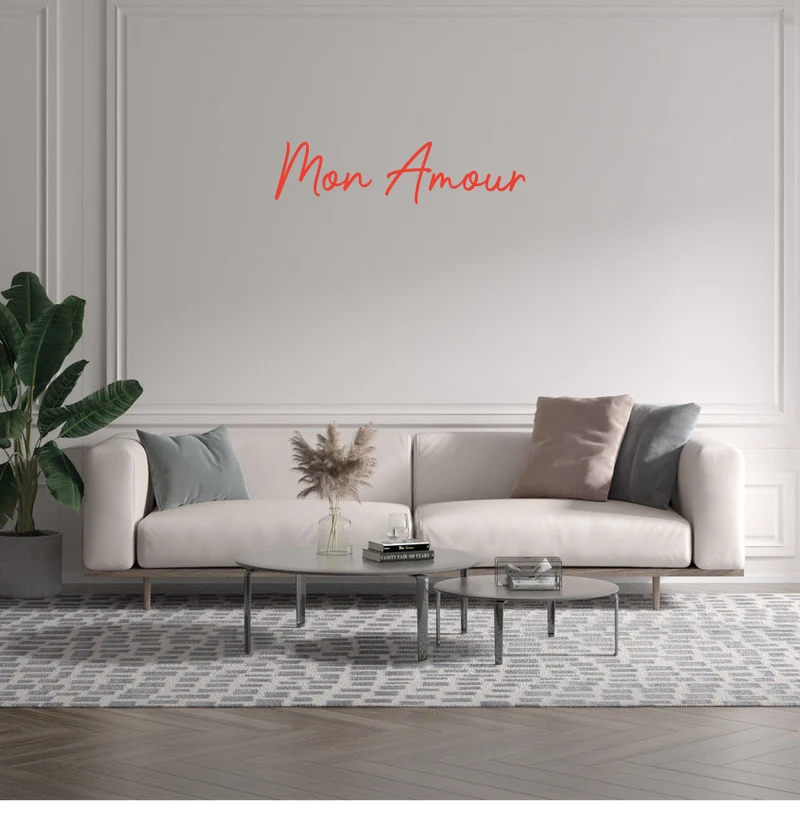 Custom text: Mon Amour