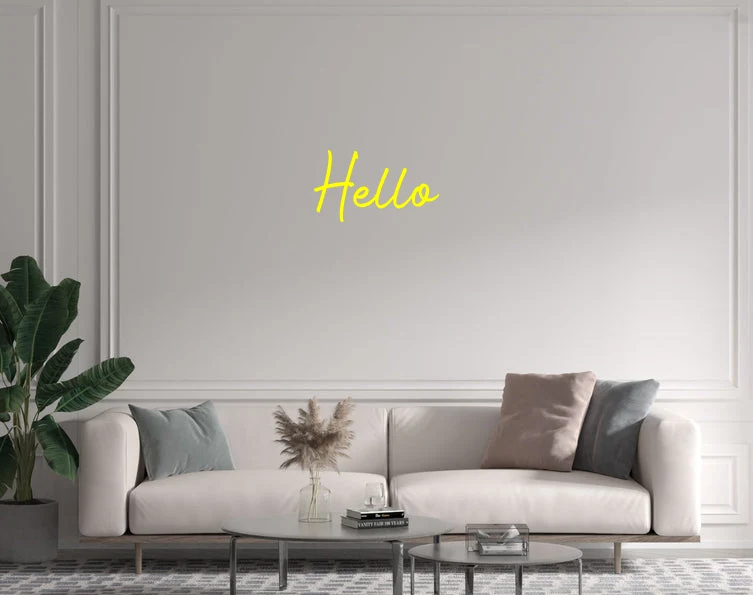 Custom text: Hello