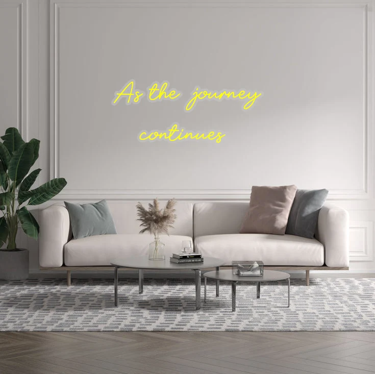 Custom text: As the journey continues