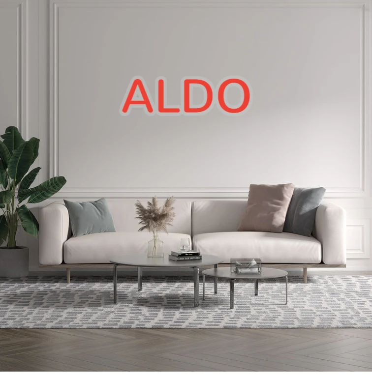 Custom text: ALDO