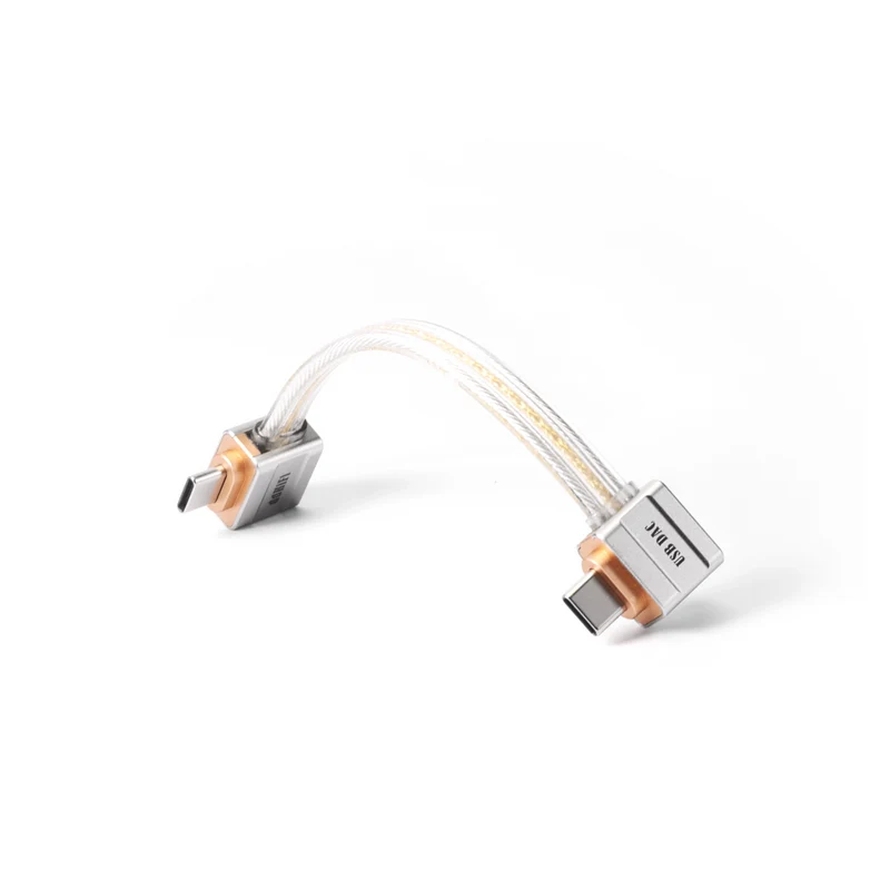 ddHiFi TC19LL Gold L-Shaped Cable | Pure Silver Digital Signal Cable