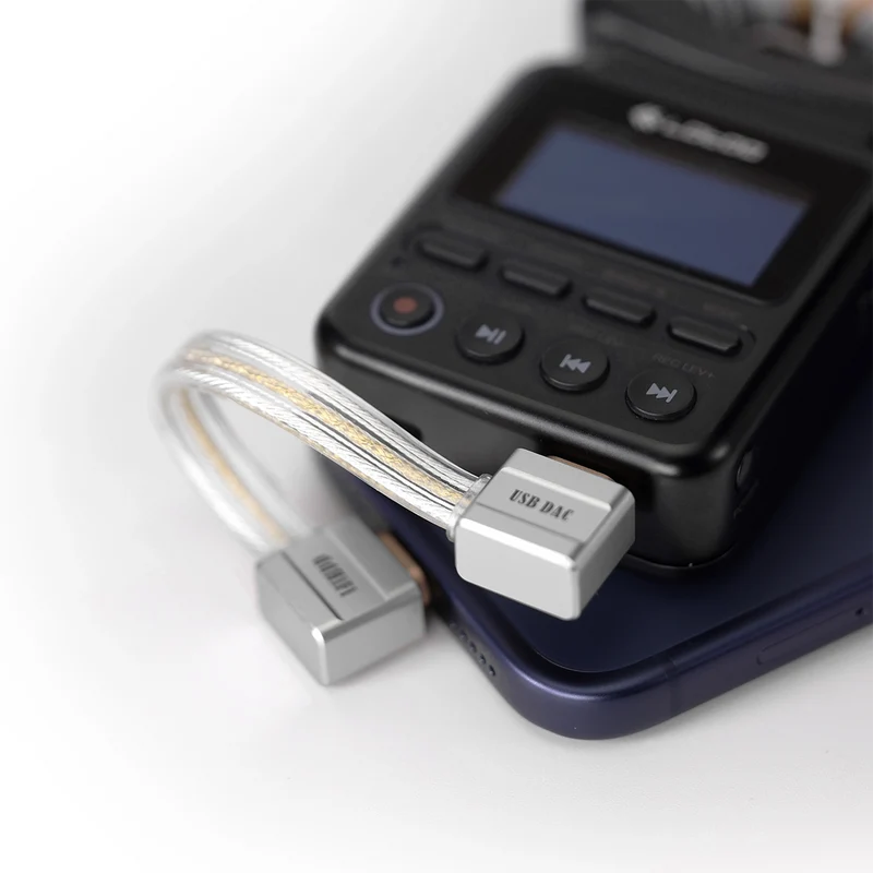 ddHiFi TC19LL Gold L-Shaped Cable | Pure Silver Digital Signal Cable