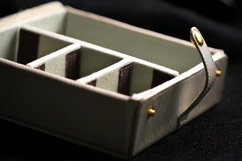 Eletech Canvas Calf Leather Companion Case | Travel Case for IEMs and Cables
