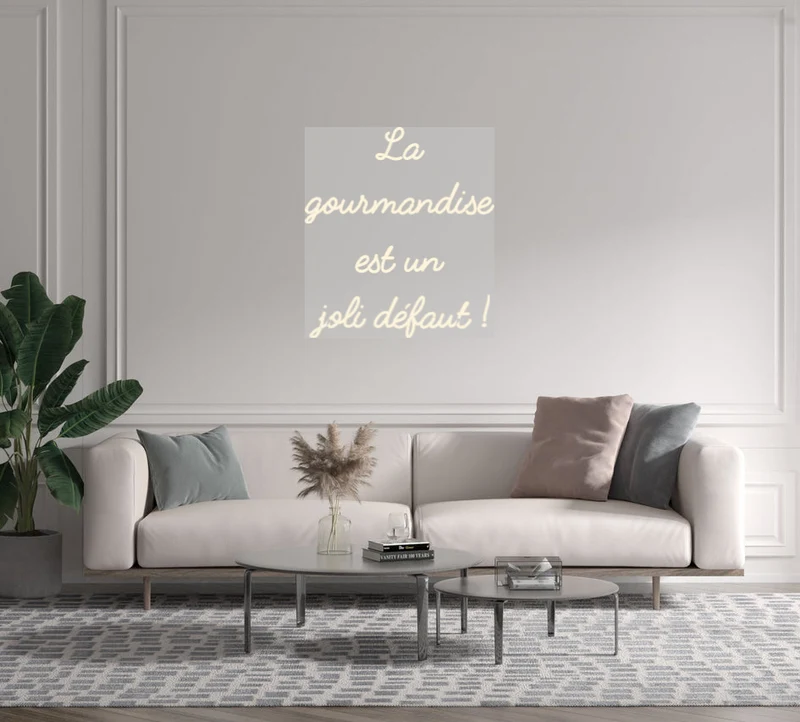 Custom text: La gourmandise est un joli défaut !