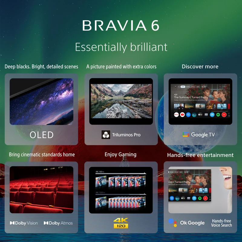 Sony 83" BRAVIA 6 OLED 4K HDR Google TV with Gemini