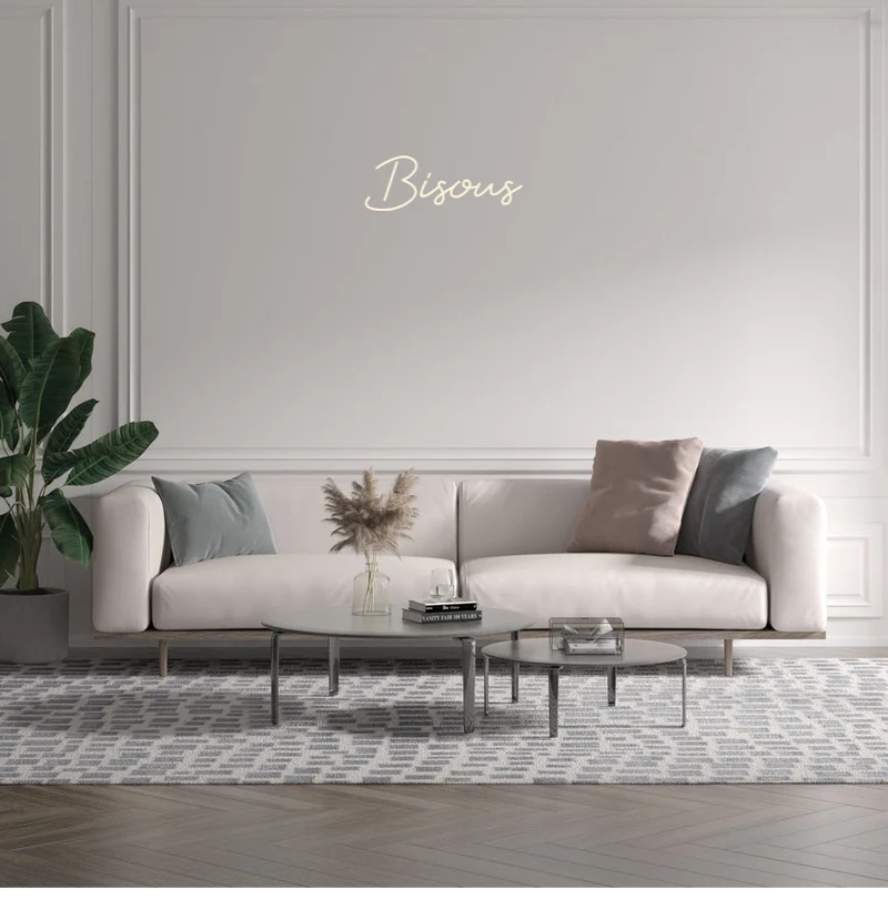 Custom text: Bisous