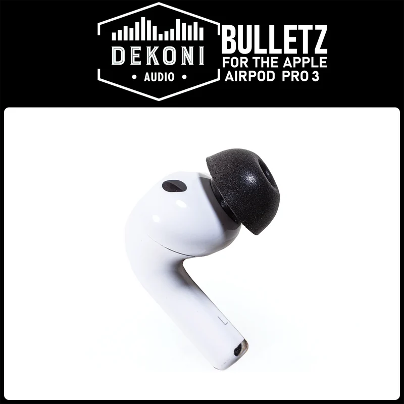 Dekoni Audio Bulletz for Apple AirPods Pro 3 | Memory Foam Eartips