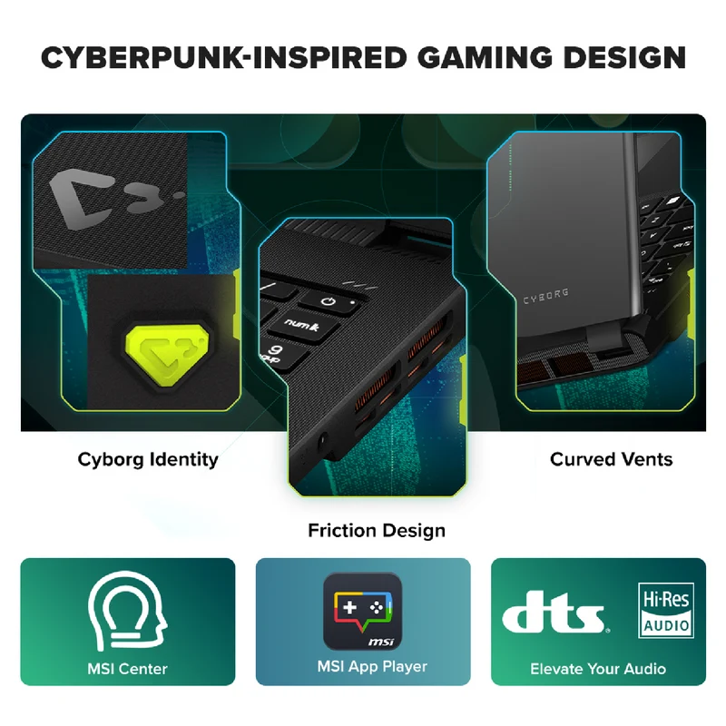 MSI Cyborg 15 Max 15.6" Core 7 16GB 512GB RTX5060 8GB Gaming Laptop