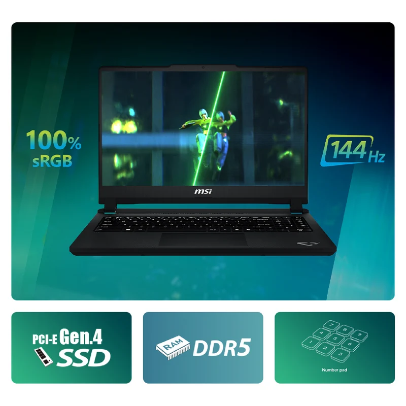 MSI Cyborg 15 Max 15.6" Core 7 16GB 512GB RTX5060 8GB Gaming Laptop