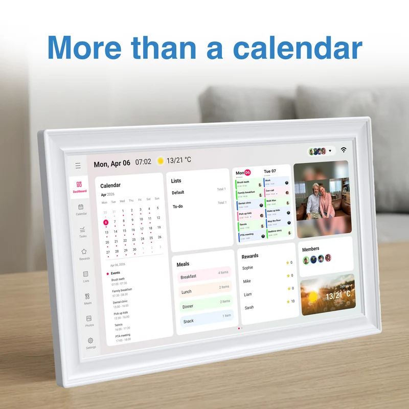 Laser 15.6" Digital Calendar with Touch Screen White