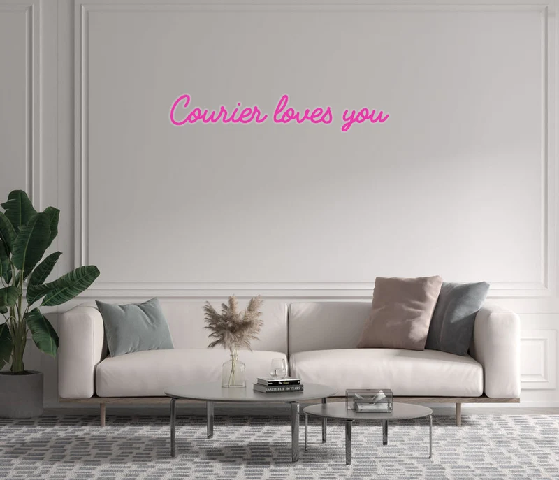 Custom text: Courier loves you