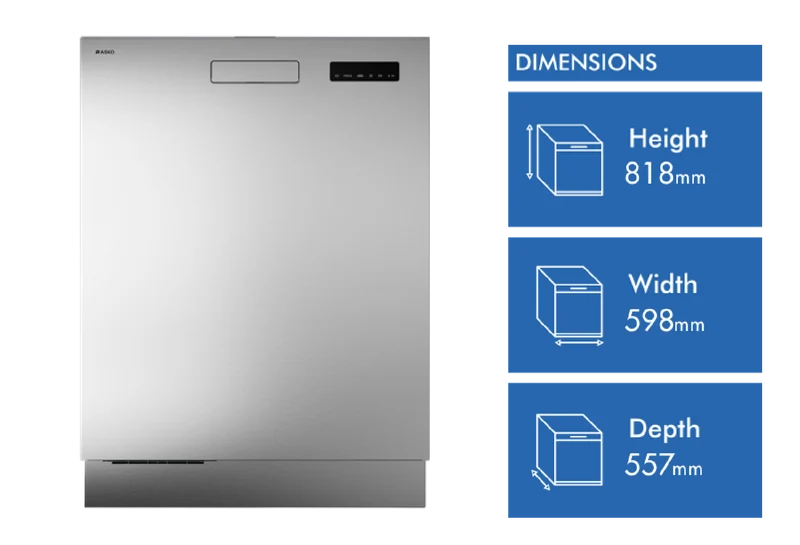 ASKO Classic 14 Place Setting Built-In Dishwasher, Stainless Steel
