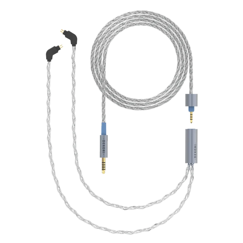 Dekoni Audio Ensemble Kit in Silver Braided | Complete Headphone Cable Set