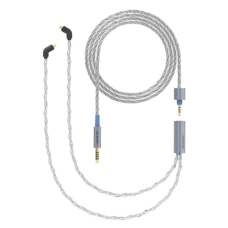 Dekoni Audio Ensemble Kit in Silver Braided | Complete Headphone Cable Set