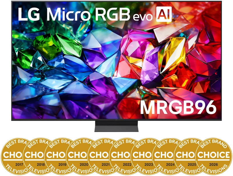 LG 86" MRGB96B MICRO RGB EVO AI 4K Smart TV 2026