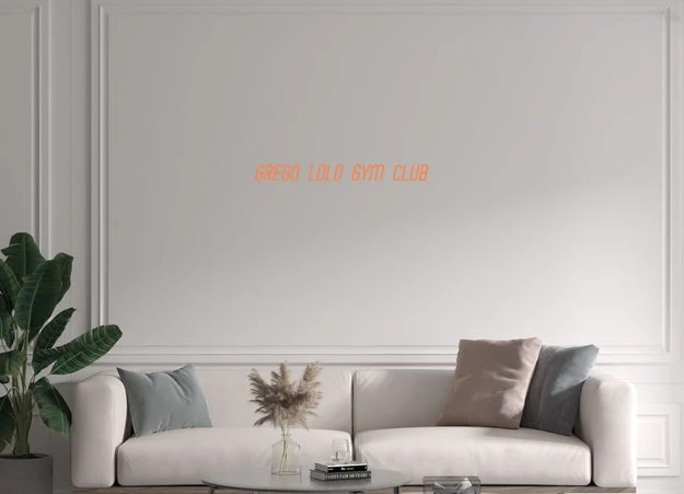 Custom text: GREGO LOLO GYM CLUB