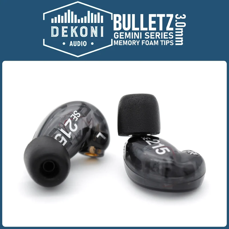 Dekoni Audio Bulletz Gemini 3mm | Premium Memory Foam Eartips