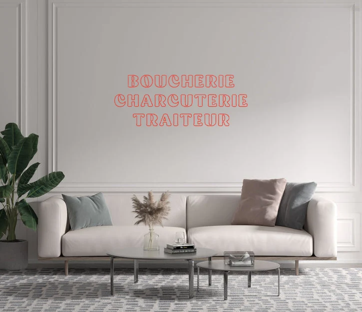 Custom text: BOUCHERIE CHARCUTERIE TRAITEUR