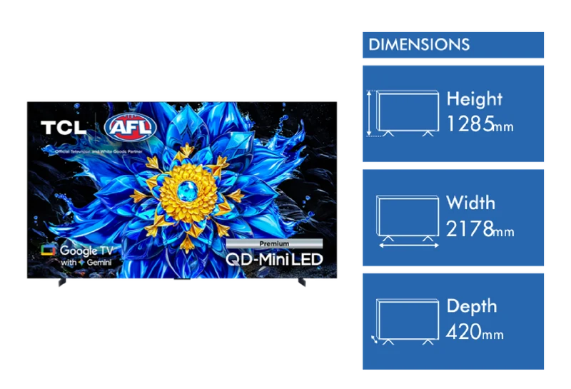 TCL 98" P8LS QD-MINI LED Google TV with Gemini 2026