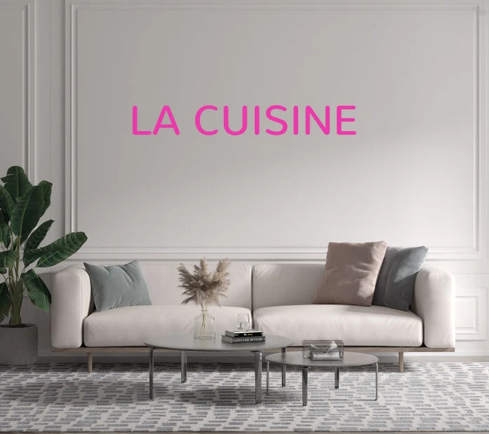 Custom text: LA CUISINE
