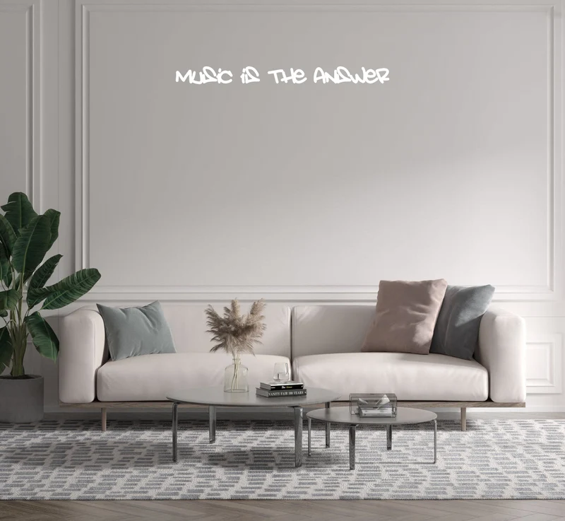 Custom text: Music is the answer