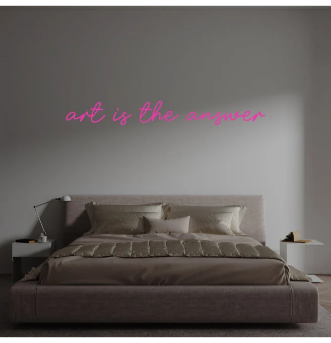 Custom text: art is the answer