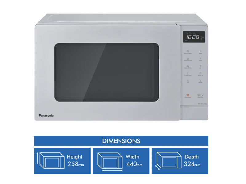 Panasonic 20L 800W Compact Microwave Silver