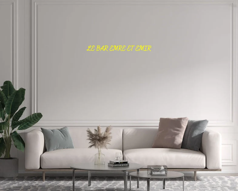 Custom text: LE BAR EMRE ET EMIR