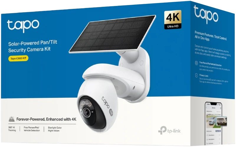 TP-LINK 4K Solar-Powered Pan/Tilt Security Camera