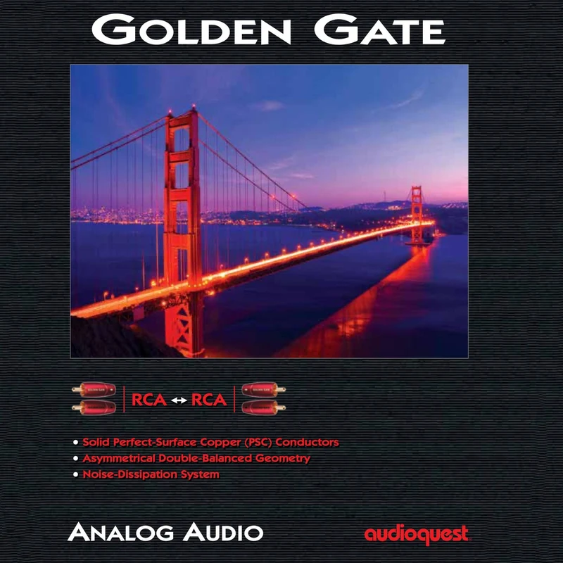 AudioQuest Golden Gate | Analog RCA and 3.5mm Audio Interconnect Cables