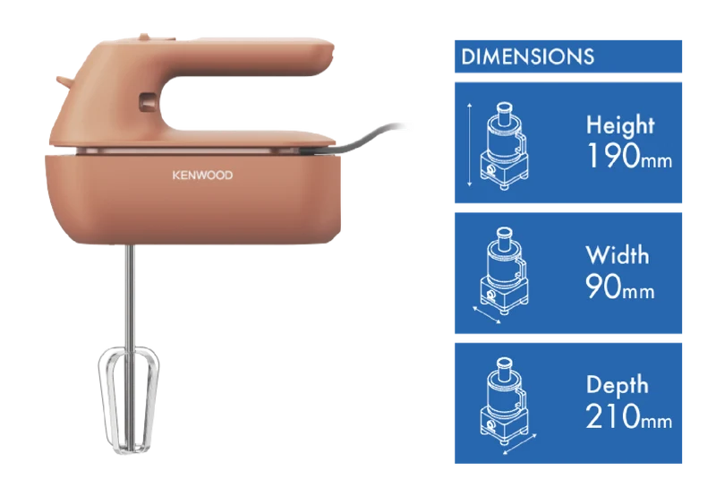 Kenwood Go Mix Go Collection Hand Mixer Red Clay