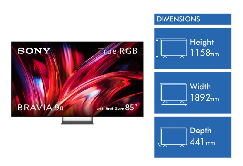 Sony 85" BRAVIA 9 II True RGB 4K AI Google TV with Gemini 2026