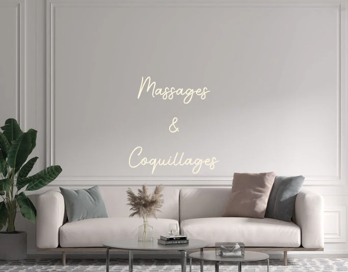 Custom text: Massages & Coquillages