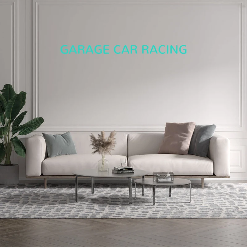 Custom text: GARAGE CAR RACING