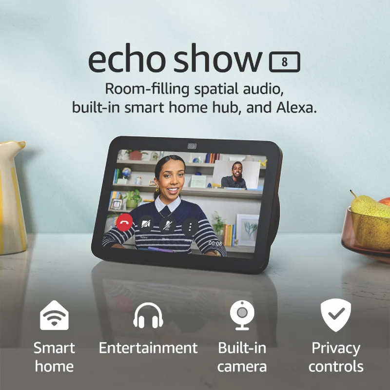 Amazon Echo Show 8 Gen 3) - Charcoal