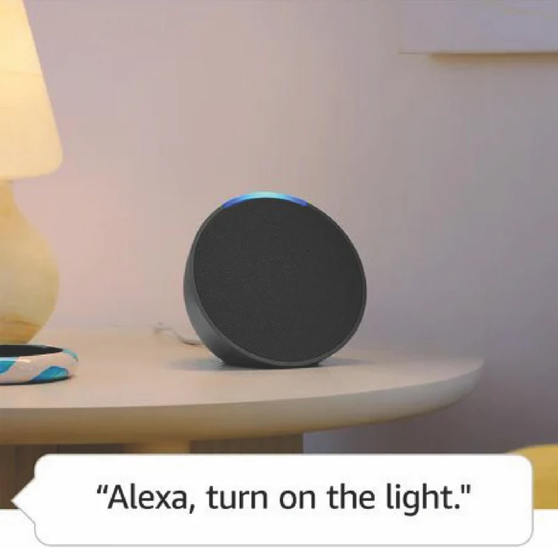 Amazon Pop Compact Smart Speaker with Alexa (Charcoal)