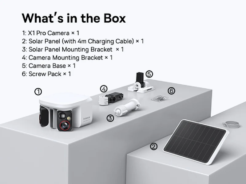 Baseus X1 Pro 3K Dual Lens Solar-Powered Security Camera