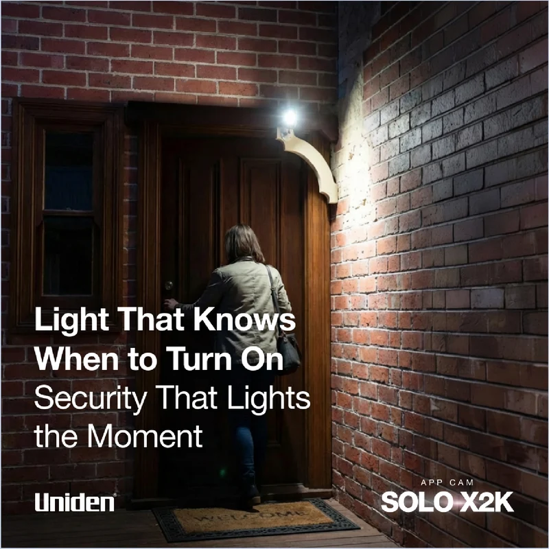 Uniden SoloX Pro 2K Outdoor Wireless Spotlight Camera (2 Pack)