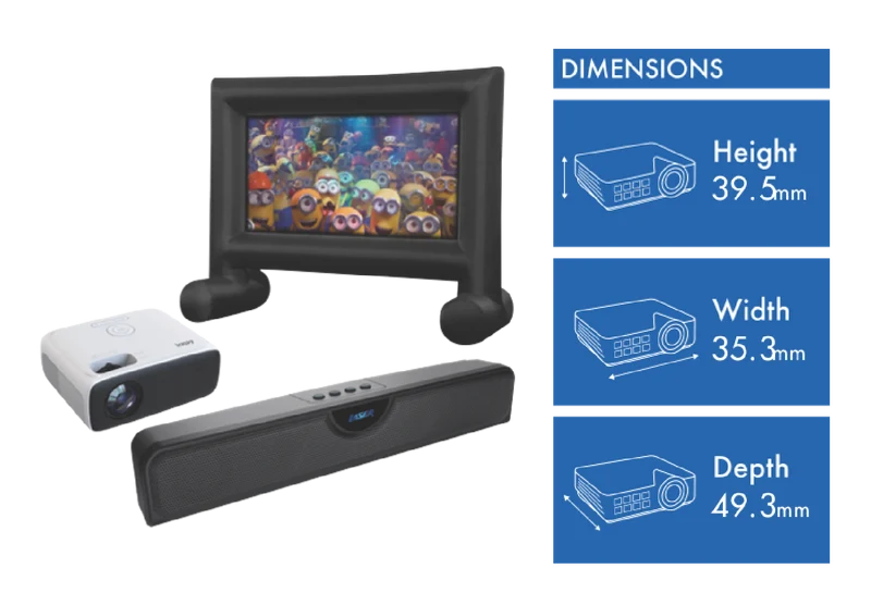 Laser 1080P Cinema Projector Outdoor Bundle 2024