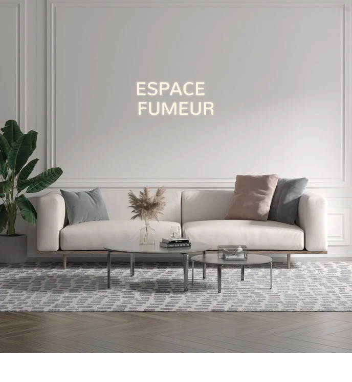 Custom text: ESPACE FUMEUR