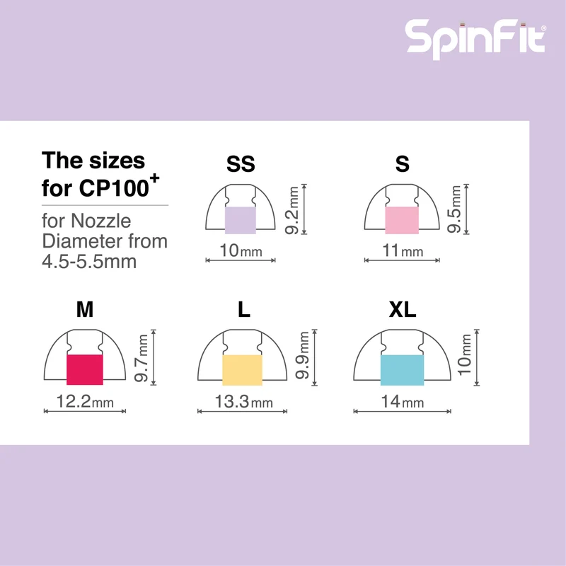 SpinFit CP100+ | Premium Eartips (2 Pairs)
