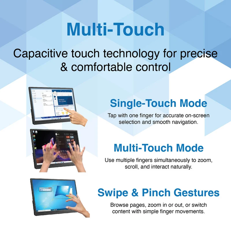 Laser 15.6" Portable Monitor with touch screen