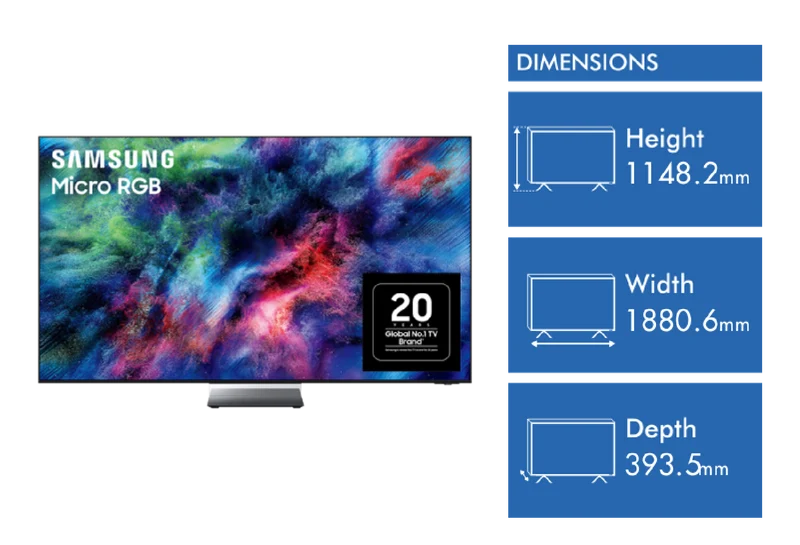 Samsung 85" MICRO RGB R95H 4K Smart AI TV 2026