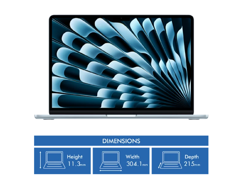 Apple MacBook Air 13" M5 chip 10-core CPU, 10-core GPU 24GB 1TB - Sky Blue