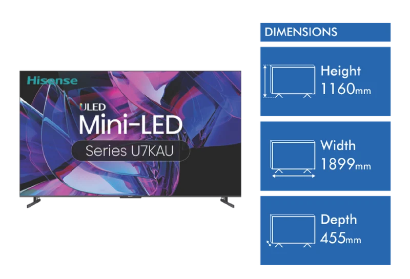 Hisense 85" U7KAU 4K ULED Mini-LED QLED Smart TV 23