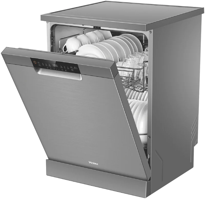 Haier 500 Series Freestanding Dishwasher, Satina