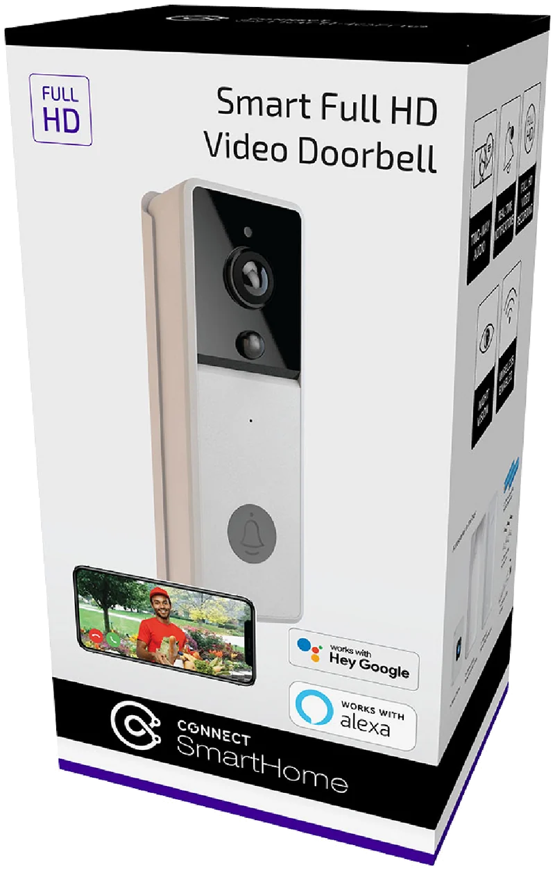 Connect SmartHome 1080P Smart Video Doorbell with Chime