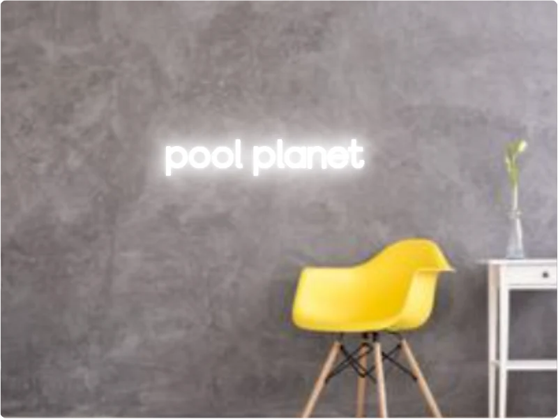 Custom text: pool planet