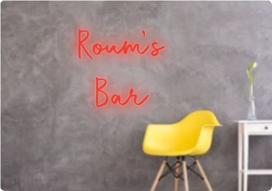 Custom text: Roum’s Bar