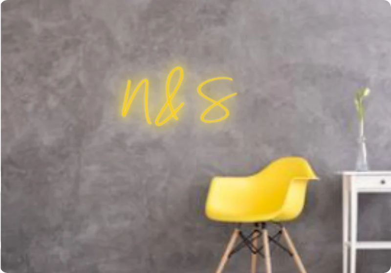 Custom text: N & S